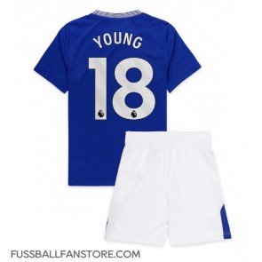 Everton Ashley Young #18 Replik Heimtrikot Kinder 2024-25 Kurzarm (+ Kurze Hosen)